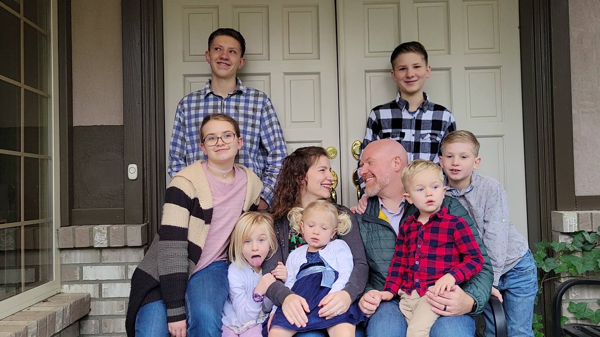 Keith Eneix with his family